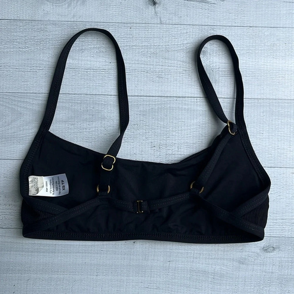 L*Space Black Ribbed Bathing Suit Set Size XS - Picture 4 of 6